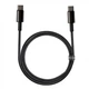 Кабель Baseus Tungsten Gold Fast Charging Type-C to Type-C 100W (1m) Black (CATWJ-01) - зображення 2