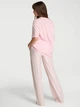 Фланелева піжама (світшот + штани) Victoria's Secret Flannel Long-Sleeve Tee-Jama Set M Regular Рожевий (27123558) - изображение 2