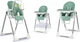 Krzesełko do karmienia Nukido Belo ze stolikiem zielone (5903890613792) - obraz 7