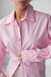 Классическая однотонная рубашка с элегантными пуговицами Lurex Розовый One Size (25052) - изображение 4