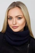 Снуд однотонный мелкой вязки Tony Buff Cascona one size Темно-синий - изображение 2