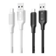 Кабель зарядки XO NB265 USB to Type-C 3А/1метр для синхронизации для телефона/смартфона White - изображение 2