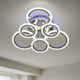 Потолочная хромовая LED люстра на пульте 90W+18W с акриловыми кольцами и LED-подсветкой 3000–6500K Svet SY-26255/3+3C CR - изображение 4