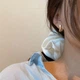 Серьги женские пусеты/гвоздики квадратные золотистые - изображение 7
