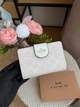 Гаманець Coach Snap Wallet In Signature Canvas бежевий білий натуральна шкіра + подарункове пакування - изображение 1