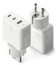Сетевое зарядное устройство Ringke 65W GaN 3-Port Ground Fast Charging White (AP1062RS) - изображение 1