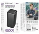 Павербанк Borofone 50000mAh 22.5W Павербанк Borofone BJ80C Clever зі швидкою зарядкою PD/QC, Портативний зовнішній акумулятор, універсальні порти 2USB/Type-C, LED-індикатор Чорний - зображення 6