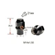 Гайка колесная A411448 ВА ЕТ Cr M14X1,50 Черный Хром высота 36,6 мм Конус с носиком (D=15,5мм), закр., ключ 19мм - изображение 1