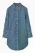 Сукня жіноча COS oversized denim mini shirt dress 1209430001 40 Синій - изображение 6