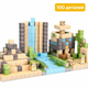 Магнитный конструктор Minecraft Водопад и дом в лесу, 100 деталей, майнкрафт для детей от 3 лет - изображение 1