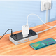 Сетевое зарядное устройство Удлинитель с USB HOCO AC8A 3x220VEU+3хUSBх18W +Type-Cх3A/30W PD/QC 1,5 м Чёрный с белым - изображение 4