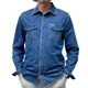 Джинсова сорочка Montana Stonewash 3XL синій - зображення 8