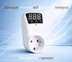 Реле напряжения для холодильника 16A 230V — розетка защиты от перепадов напряжения, стабилизатор напряжения с цифровым дисплеем, автоматическое восстановление, EU вилка белый 2100116 - изображение 1