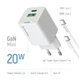 Зарядний пристрій ColorWay C101A GaN Mini 20W PD PPS USB-C + USB-A QC4.0 + cable USB-C to USB-C black (CW-CHS062PDC-WT) - зображення 7