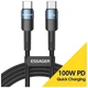 Дата кабель USB-C to USB-C 1.0m 100W blue Essager (EXCTT1-XC03) - зображення 1