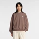 Женский коричневый свитшот New Balance Sport Essentials French Terry Crew 42 (XL) (WT41508ABP) - изображение 1