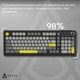 Клавіатура Ajazz AF98 Plus Wireless/Bluetooth/USB UA Black/Grey/Yellow (AF98-PLUS-BGY) - зображення 6