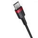 Кабель Baseus Cafule Type-C to Type-C PD2.0 100Вт 5A 20В 2 м Red-Black (CATKLF-AL91) - изображение 3