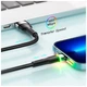 Дата кабель USB 2.0 AM to Lightning 2.0m 2.4A LED black Essager (EXCL-XCDA01) - изображение 7