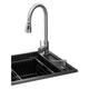 Мийка кухонна GRANADO Basic Artes black shine (+ змішувач Campo LUX inox + дозатор Redondo inox + коши (ksg1101) - зображення 3