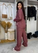 Жіночий костюм брючний з люрексом: туніка oversize та прямі брюки Innoe 210366-5, р. 48/50 Бордовий - изображение 3