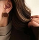 Сережки деликатные Прямоугольники jewelry Коричневые - изображение 2