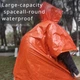 Термопончо рятувальне аварійне Emergency помаранчевеноо сигнальне 127х100 - зображення 5