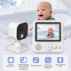 Видеоняня ABM900 Baby Monitor 2.8 дюйма с ночным видением двусторонней связью и датчиком температуры - изображение 3