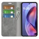 Чехол Taba Retro-Skin для Motorola Moto G05 книжка кожа PU с визитницей серый - изображение 2