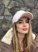Бейсболка кепка з ангори жіноча тепла Zefur One size бежева - изображение 4
