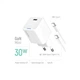 Зарядний пристрій ColorWay GaN Mini 30W PD Port PPS USB-C white + cable Type-C (CW-CHS054PDC-WT) ColorWay CW-CHS054PDC-WT 925589 - зображення 7