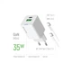 Зарядний пристрій ColorWay GaN Mini 35W PD Port PPS USB (Type-C PD + USB QC4.0) cable Type-C (CW-CHS055PDC-WT) ColorWay CW-CHS055PDC-WT 925590 - зображення 7