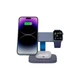 Зарядний пристрій Canyon wireless charger HEXAGON WCS-310 3in1 DarkGrey/Blue (CNS-WCS310DGBL) CANYON CNS-WCS310DGBL 925485 - зображення 5
