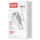 Зарядний пристрій ColorWay C101A GaN Mini 20W PD PPS USB-C + USB-A QC4.0 + cable USB-C to USB-C black (CW-CHS062PDC-WT) ColorWay CW-CHS062PDC-WT 925729 - зображення 6