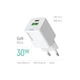 Зарядное устройство ColorWay GaN Mini 30W PD Port PPS USB (Type-C PD + USB QC4.0) white (CW-CHS053PD-WT) ColorWay CW-CHS053PD-WT 925587 - изображение 7