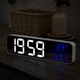 Часы настольные электронные Losso Premium (BT) LONG с LED подсветкой и термометром (белые), будильник - изображение 3