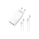Зарядний пристрій ColorWay GaN Mini 65W PD Port PPS USB (USB-2C1A) cable Type-C&Lightning (CW-CHS058PDCL-WT) ColorWay CW-CHS058PDCL-WT 925596 - зображення 1