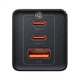 Зарядное устройство Baseus 2xUSB-C 65W + 1xUSB GaN + cable USB-C to USB-C 100W 1.0m black (CCGP120201) Baseus CCGP120201 925814 - изображение 5