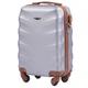 Дорожный пластиковый чемодан Wings 402 Exclusive мини (XS) ручная кладь, на 4 колесах 50х33х20 см серебристый - изображение 1