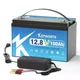 Аккумулятор Kepworth LiFePO4 12V 100Ah 1280W 332mm с зарядным устройством (литий железо фосфатный АКБ с BMS) - изображение 1