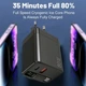 Зарядное устройство Rollo RT1 80W с выдвижным кабелем Type-C + порты USB, Type-C, быстрая зарядка PD, QC - Черный - изображение 8
