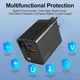 Зарядное устройство Rollo RT1 80W с выдвижным кабелем Type-C + порты USB, Type-C, быстрая зарядка PD, QC - Черный - изображение 9