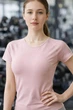 Футболка для спортзала женская Angel L Kyle Ziqi розовый - изображение 7