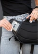 Женская сумка бананка Sambag Dynamicdart черная 38 × 21 × 7 см (80411001) - изображение 6