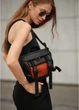 Жіноча сумка бананка Sambag Dynamicdart чорно-помаранчева 38 × 21 × 7 см (80411129) - зображення 1