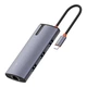 Док-станция LDNIO DS-16H 6 в 1 Type C Hub Многопортовая док-станция с 4K HDMI USB3.0 RJ45 USB-c Type-c PD100W Адаптер для зарядки Док-станция для ноутбука Grey - изображение 1
