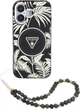 Etui Guess Palm Trees Triangle With Pearl Strap MagSafe do Apple iPhone 16 Black (GUHMP16SHPCTPLSK) - obraz 2