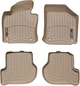 Килимки Weathertech Beige для Volkswagen Golf (mkV) 2003-2010 / (mkVI) 2008-2014 / Jetta (mkV) 2005-2010 / Scirocco (mkIII) 2008-2017; Skoda Octavia (mkII) 2004-2013 (АКПП)(4 овальних кріплення) (WT 450801-450802) - изображение 1