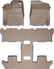 Килимки Weathertech Beige для Nissan Quest (mkIV) 2010-2017 (1 ряд - роздільний)(1-2-3 ряд) (WT 453661-453662) - изображение 1