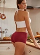 Женские хлопковые трусики шортики Well Comfort (2010-46-03) Бордовый 46 FINETOO (L) - изображение 2